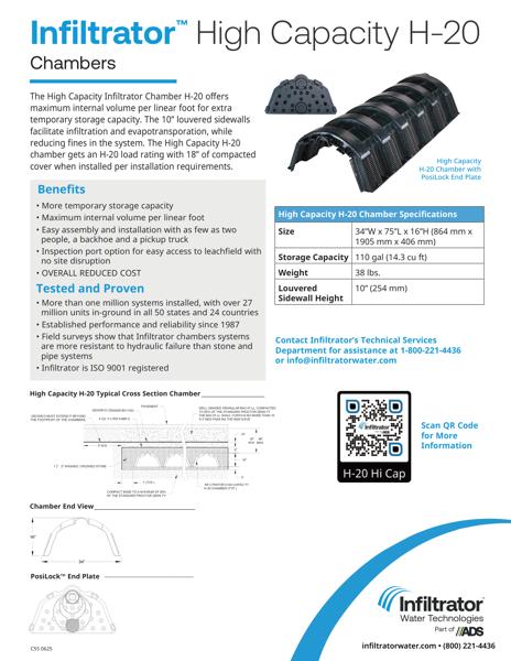 High Capacity H-20 Cutsheet