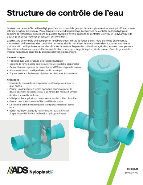 Structure de contrôle de l’eau 