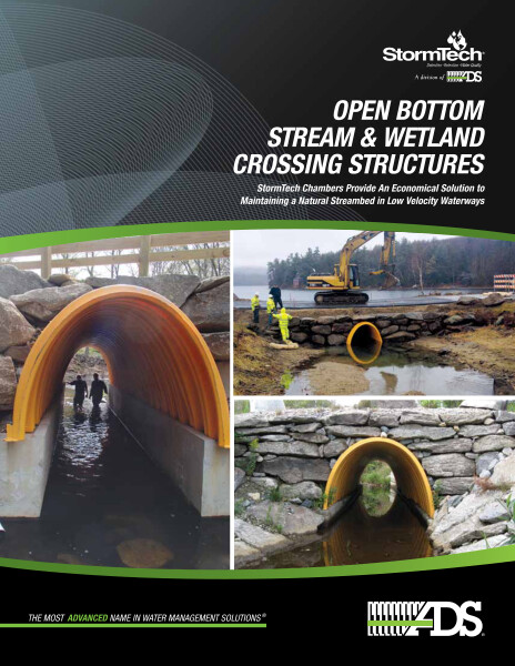 Open Bottom Stream & Wetland Crossing Structure StormTech Brochure