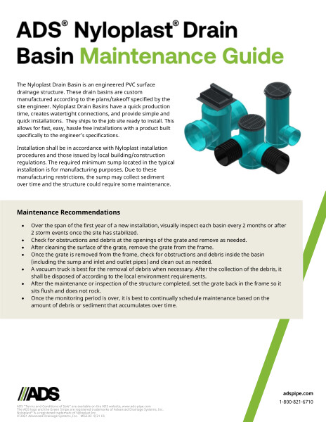 Drain Basin Nyloplast Maintenance Guide