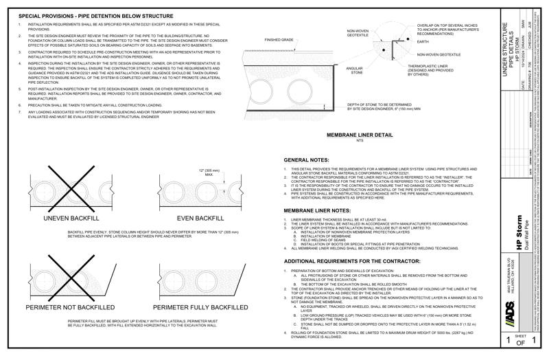 Pipe Under Structure Detail