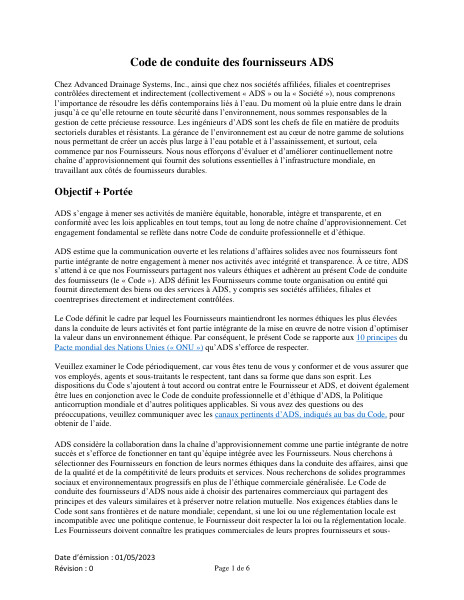 ADS Supplier Code of Conduct_FR-CA