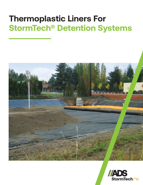 Thermoplastic Liners for Detention Systems StormTech Brochure
