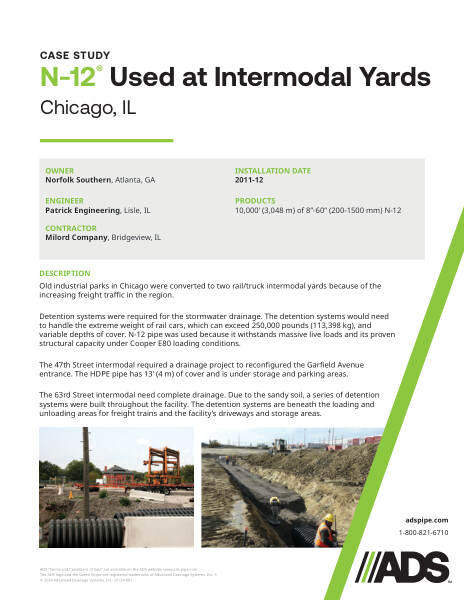 N-12 Used at Chicago Intermodal Yards (Chicago, IL) Case Study
