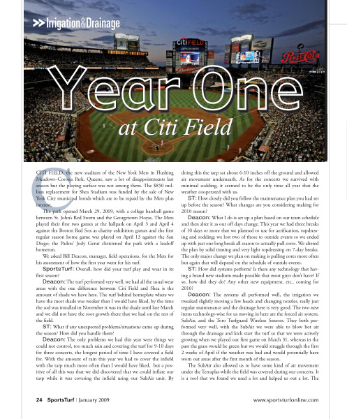 Year One at Citi Field: Sports Turf N-12 Case Study
