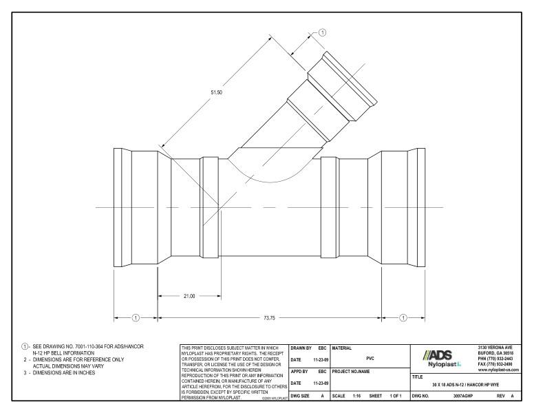 30 x 18 HP Wye Nyloplast Detail