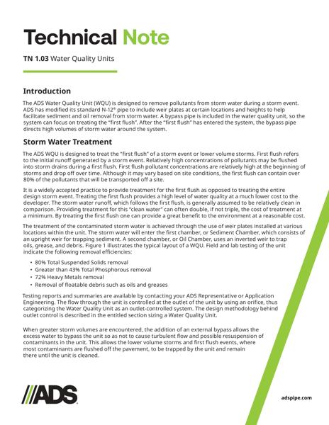 TN 1.03 Water Quality units