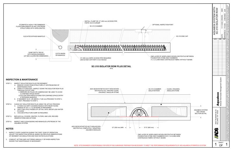 SC-310 Chamber Isolator Row Details