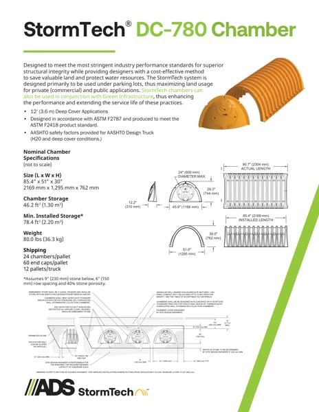 DC-780 StormTech Chamber Submittal Package