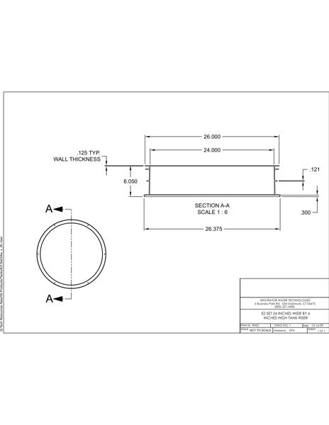 24" x 6" EZset Riser Standard Detail