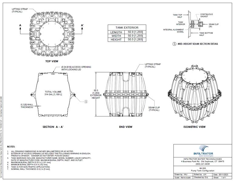 IM-300 Pump Tank Standard Detail
