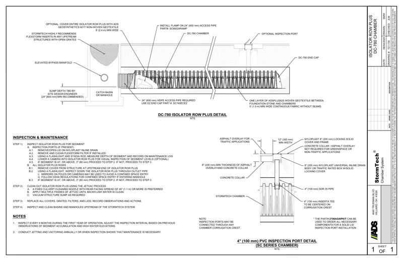 DC-780 StormTech Isolator Row Plus Profile