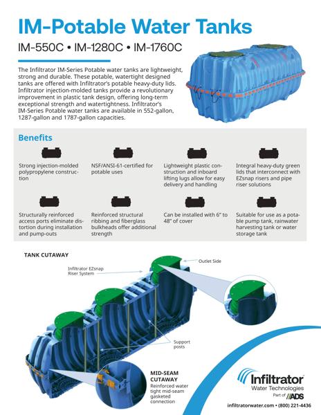 Potable Tank Series - Cutsheet