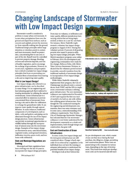Changing Landscape of Stormwater with Low Impact Design - TPW