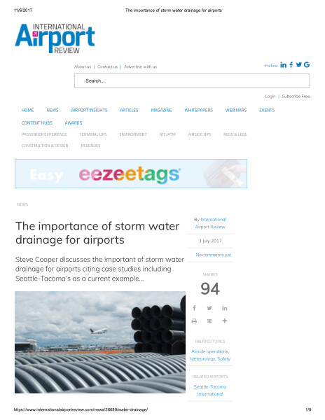 The importance of storm water drainage for airports - International Airport Review