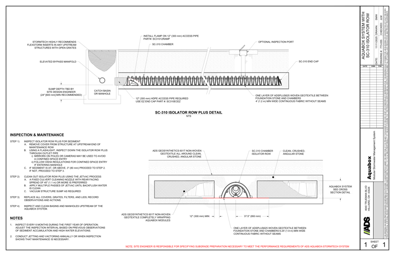 SC-310 Chamber Isolator Row Details