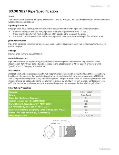 S3.06 SB2 Pipe Specification