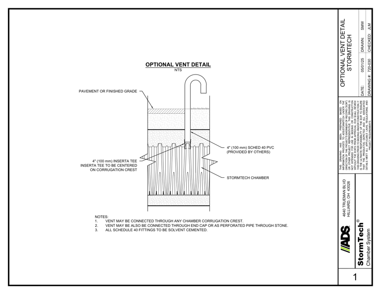 StormTech Vent Detail