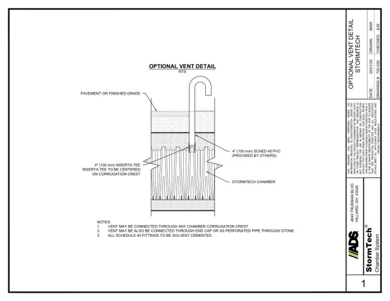 StormTech Vent Detail
