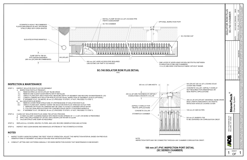 SC-740 Stormtech Isolator Row