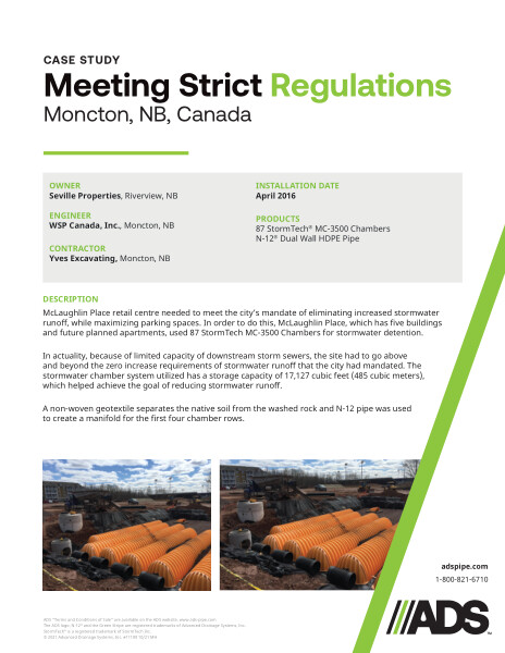 Meeting Strict Regulations (Moncton, NB) Case Study