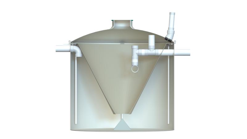 Whitewater-DF - Fiberglass Tank - Cutaway Side 