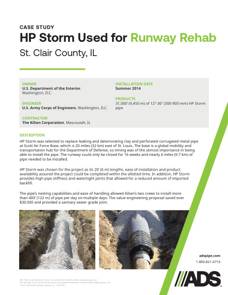 HP Storm Used for Runway Rehab (St. Clair County, IL) Case Study