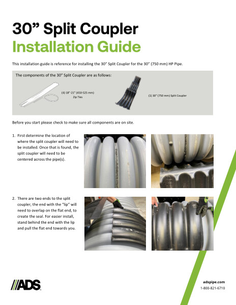 30" Split Coupler Installation Guide