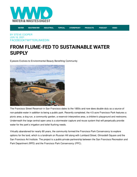 Sustainable Water Supply: WWD StormTech/Nyloplast Case Study