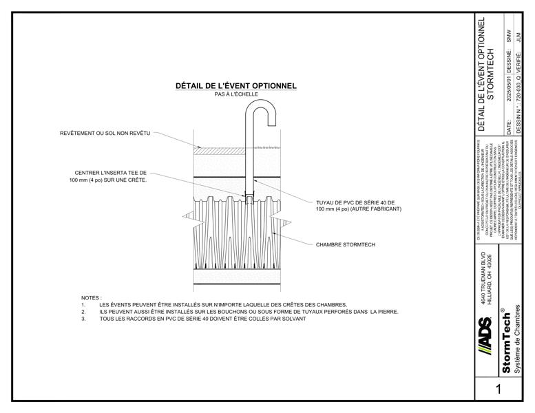 Détail d’un évent&nbsp;– StormTech
