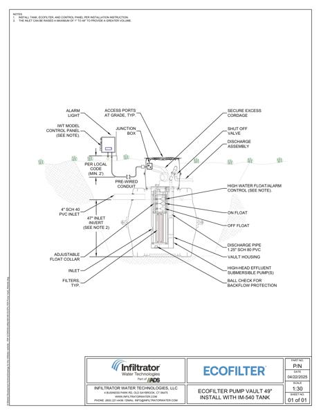 IM-540 ECOFILTER Pump Vault Standard Detail