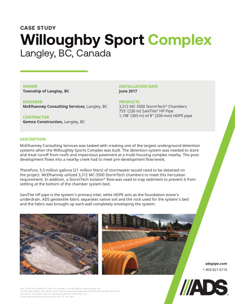 Willoughby Sport Complex Case Study - USA