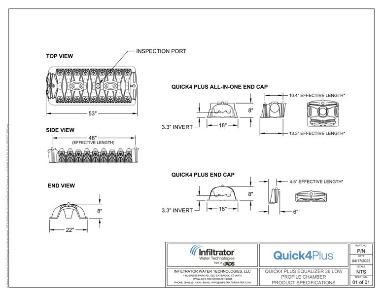 Quick4 Plus Equalizer 36 Low Profile Product Spec Sheet