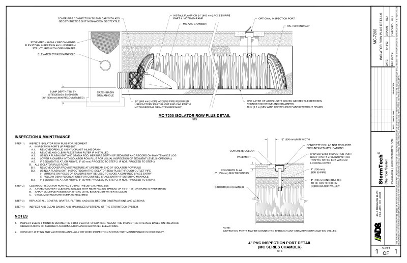 MC-7200 StormTech Isolator Row Plus Profile