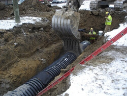 Remblai de l’installation d’une conduite par temps froid  N-12