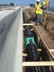 Installation de Duraslot sur une autoroute à péage