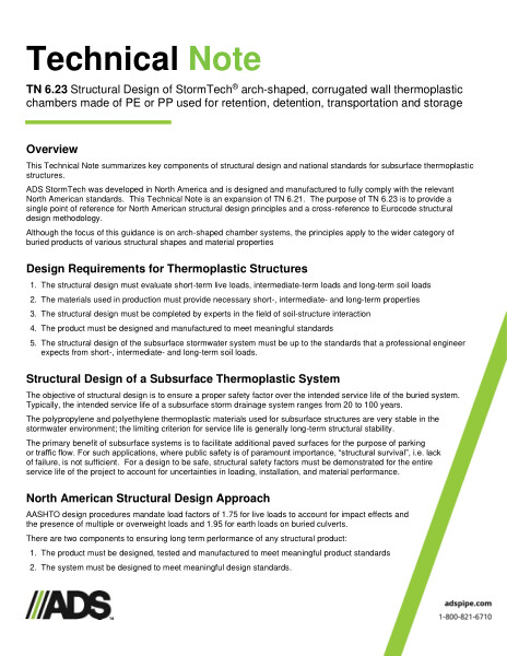 TN 6.23 Structural Design of StormTech