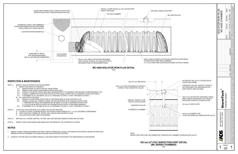 MC-4500 StormTech Isolator Row