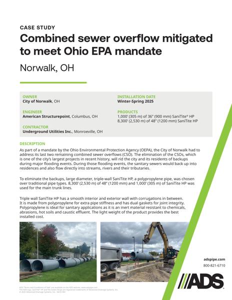 Image of Combined sewer overflow mitigated to meet Ohio EPA mandate