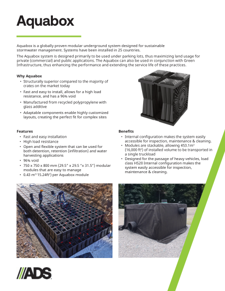 Aquabox Product Sheet