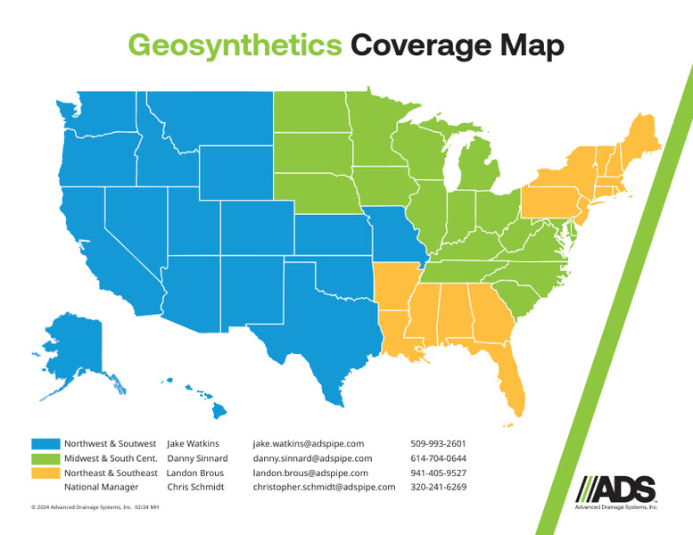 Geosynthetics Coverage Map