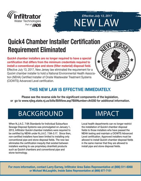 Quick4 Chamber New Law - New Jersey