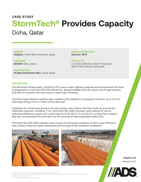 StormTech Provides Capacity Case Study