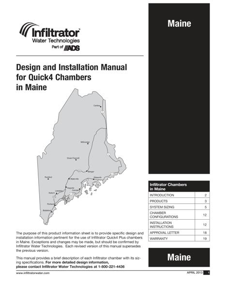 Quick4 Design and Installation Manual - Maine