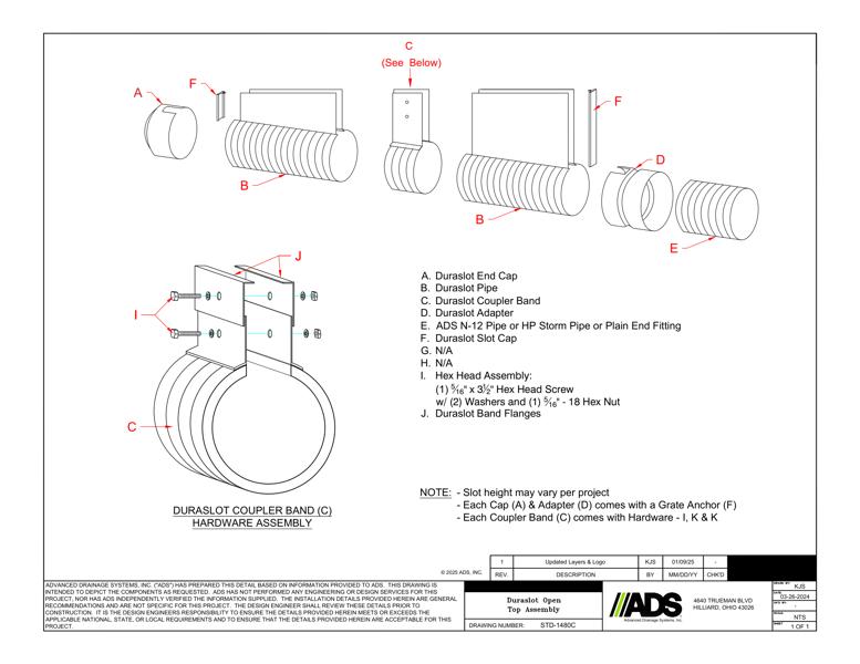 1480C Duraslot Open Top Assembly