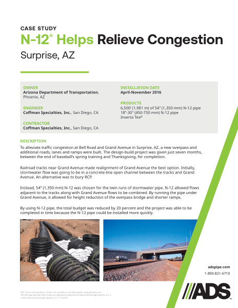 N-12 Relieves Congestion (Surprise, AZ) Case Study