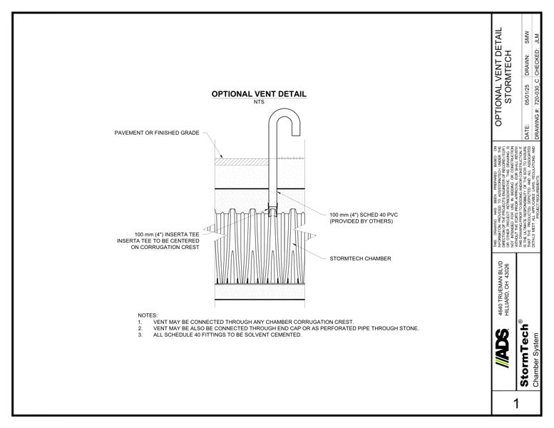 Stormtech Vent Detail