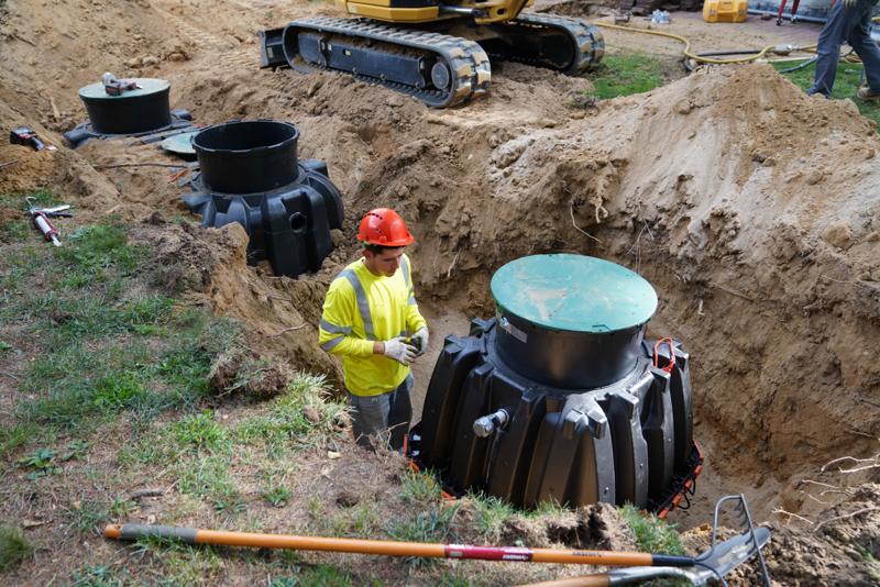 IM-300 Pump Tank - ECOPOD-Edge Installation