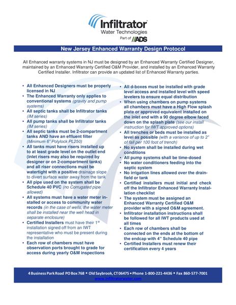 Enhanced Warranty Operation and Maintenance - New Jersey