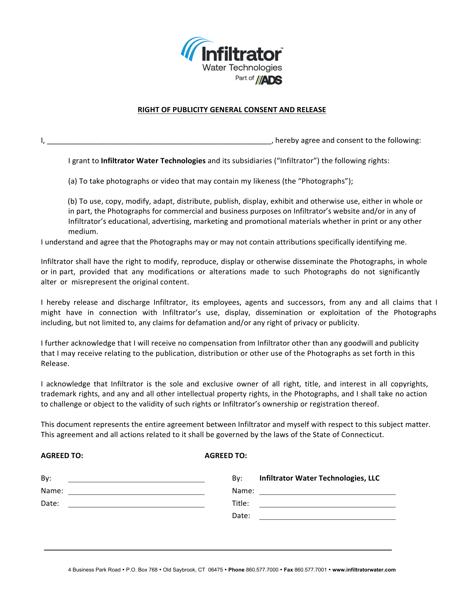 IWT Publicity Release Form